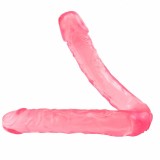 16.5 Inch U-shaped Double Ended PVC Dildo Skin / Black / Blue / Brown / Green / Coffee / Pink