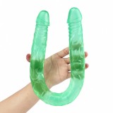 21.5 Inch Realistic Double Ended PVC Dildo Skin / Black / Blue / Brown / Green / Coffee / Pink