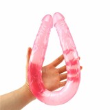 21.5 Inch Realistic Double Ended PVC Dildo Skin / Black / Blue / Brown / Green / Coffee / Pink