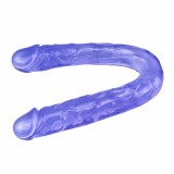 16.5 Inch U-shaped Double Ended PVC Dildo Skin / Black / Blue / Brown / Green / Coffee / Pink