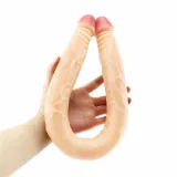 21.5 Inch Realistic Double Ended PVC Dildo Skin / Black / Blue / Brown / Green / Coffee / Pink