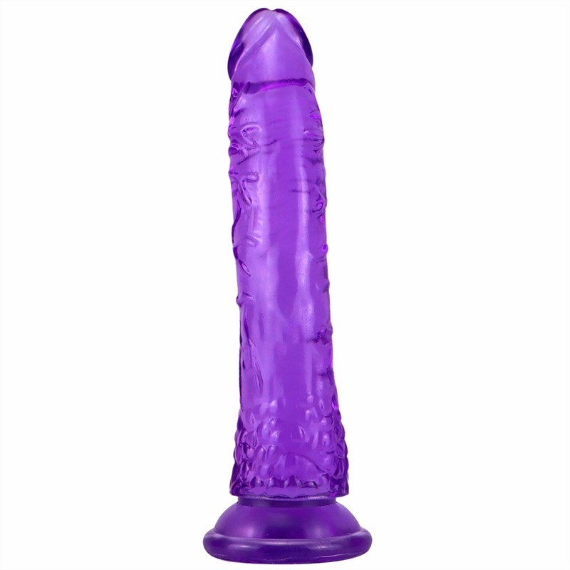 8 Inch Thin PVC Suction Cup Dildo for Beginner