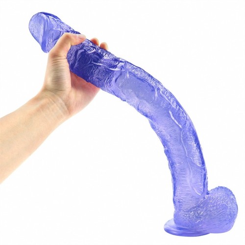 17 Inch Long  Realistic PVC Dildo Black / Skin / Blue / Brown / Pink / Green