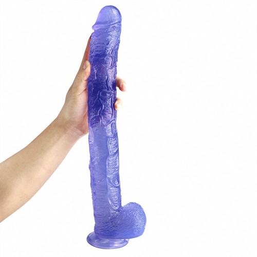 17 Inch Long  Realistic PVC Dildo Black / Skin / Blue / Brown / Pink / Green