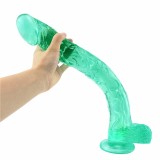 16.5 Inch Extra-Long Slim PVC Dildo with Powerful Suction Cup