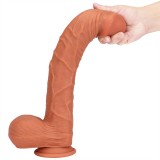 13 Inch Long Life Like Silicone Dildo with Powerful Suction Cup