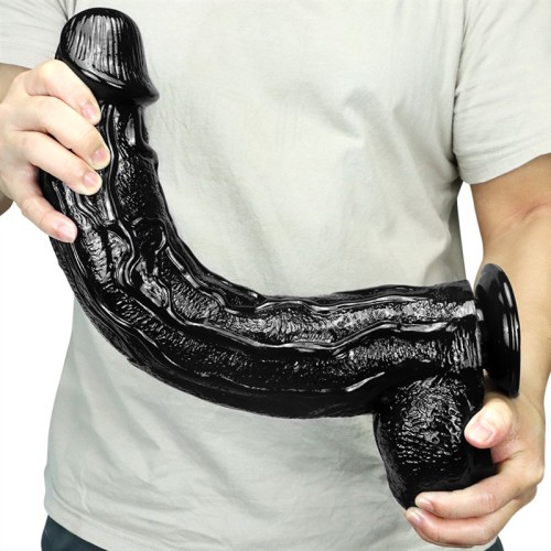 16.5 Inch Huge Black PVC Realistic Penis Dildo