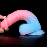 8 Inch Glow-In-The-Dark Realistic Penis Dildo
