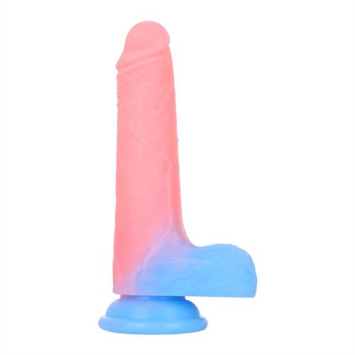 7 Inch Glow-In-The-Dark Real Feel Silicone Dildo for Beginner