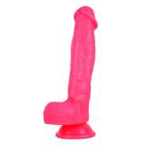 9.5 Inch Large Pink Realistic Penis Liquid Silicone Dildo