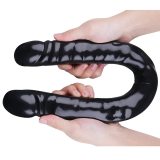 18.5 Inch Black Double-Ended Dildo