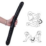 18.5 Inch Black Double-Ended Dildo