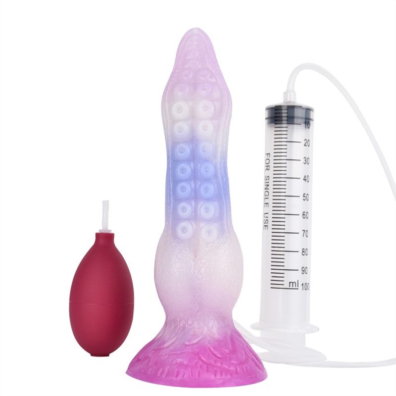 US 58.00 8.5 Inch Ejaculating Tentacle Dildo Squirting Fantasy