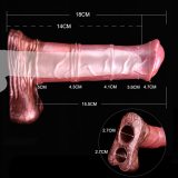 7 / 7.8 Inch Soft Horse Cock Sleeve Fantasy Silicone Penis Extender