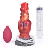 7.5 Inch Ejaculating Dog Dildo Big Knot Squirting Werewolf Penis