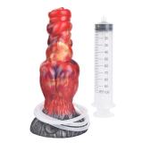 7.5 Inch Ejaculating Dog Dildo Big Knot Squirting Werewolf Penis