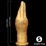 6 / 8.5 / 11 Inch Gold Silicone Hand Palm Dildo Fist Anal Plug