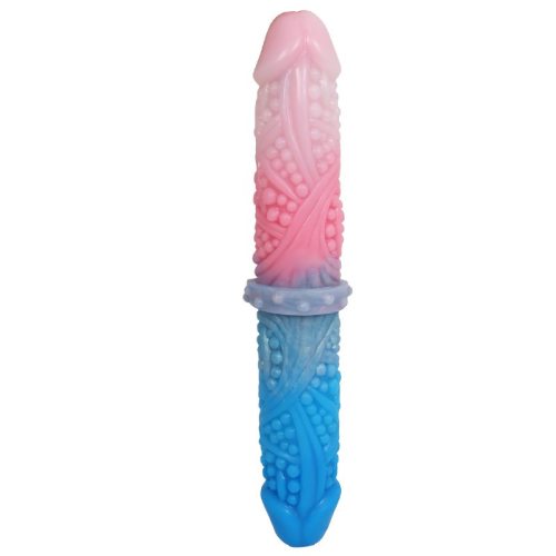 10.5 Inch Short Beaded Double Ended Dildo