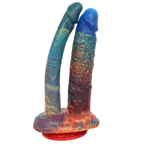 10.5 Inch Colourful Realistic Double Headed Dildo