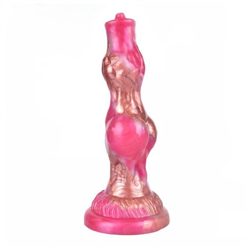 8 Inch Double Knot Silicone Dog Penis Dildo