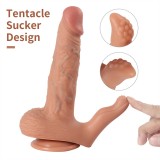 8.5 inch Vibrating Dildo Wireless Realistic Penis with Tentacle