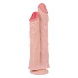 10.5 Inch Conjoined PVC Dildo Realistic Siamese Penis Two Cocks in One Hole