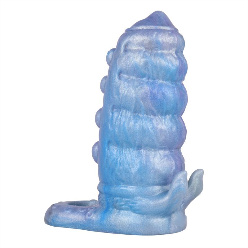 Blue Men Penis Extension Soft Silicone Sleeve Cock Sleeve