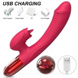 Heated G-Spot Vibrator with Tongue