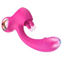 Dual Motors Tongue Clitoris Stimulator G Spot Vibrator