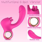 Dual Motors Tongue Clitoris Stimulator G Spot Vibrator