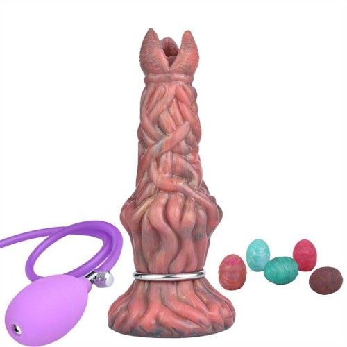 8 Inch Fantasy Silicone Egg-Laying Dildo Ovipositor Sex Toys