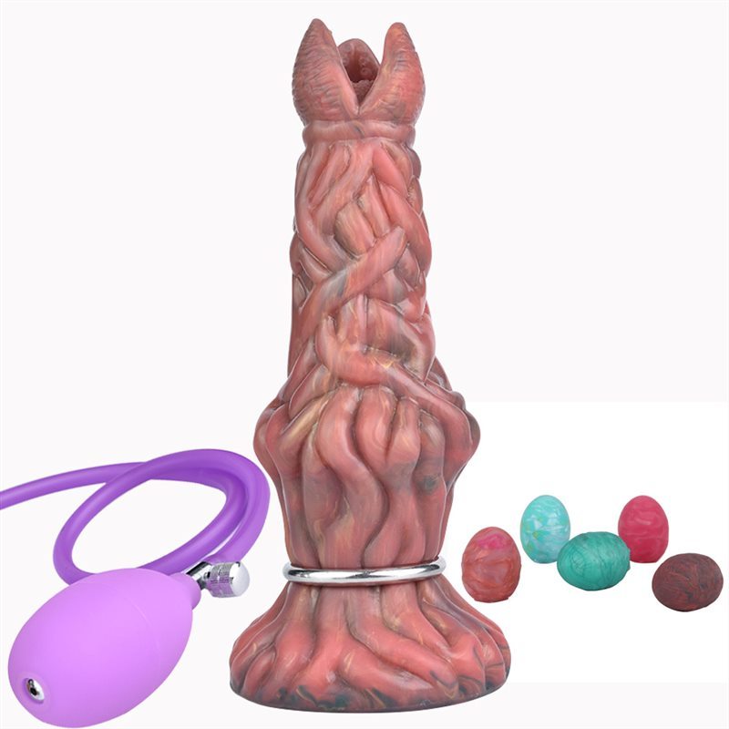 8 Inch Fantasy Silicone Egg-Laying Dildo Ovipositor Sex Toys