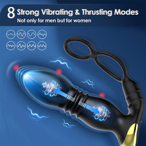 App / Remote Control Two Rings Men Prostate Massager Anal Vibrator