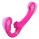 Remote Control Vibrating Strapless Strap on Dildo Vibrator