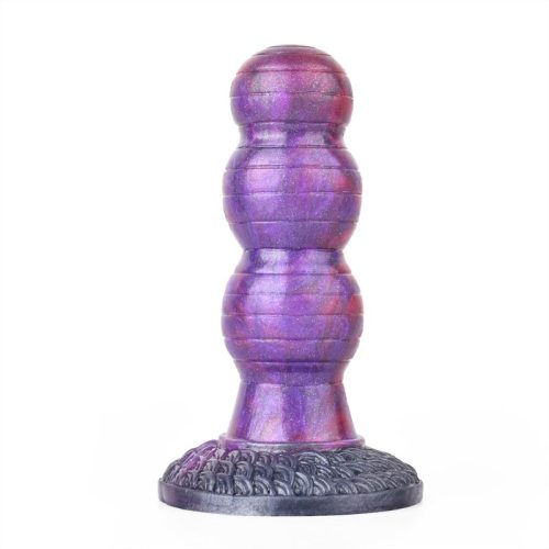 4.5 Inch Small Purple Anal Beads Soft Silicone Butt Plug
