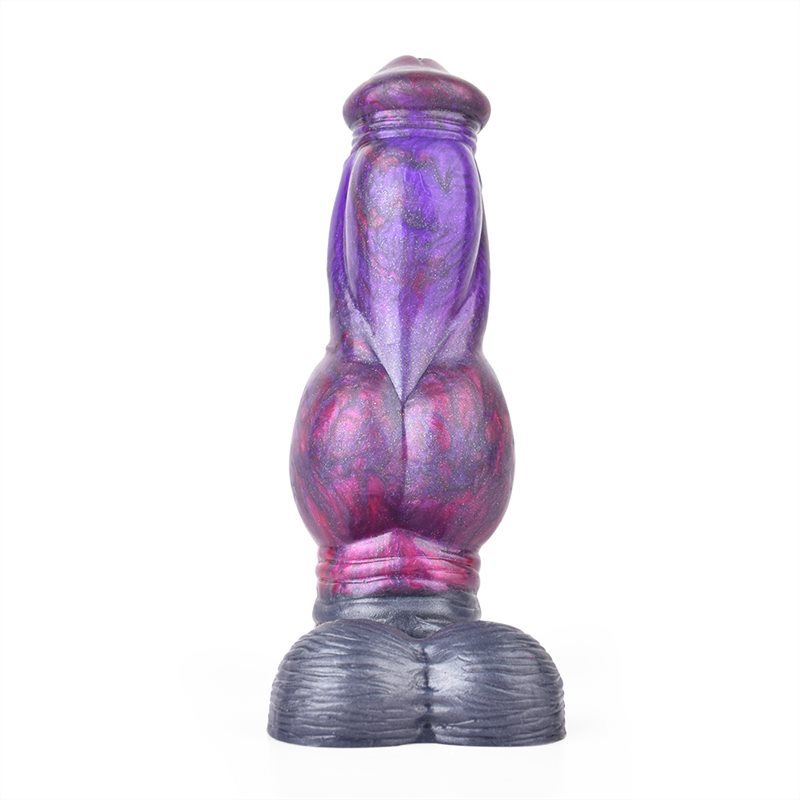 Purple Dog Knot Sleeve Soft Silicone Animal Penis Sheath