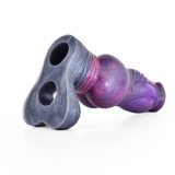 Purple Dog Knot Sleeve Soft Silicone Animal Penis Sheath