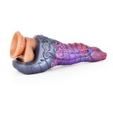 Purple Dragon Cock Sleeve Silicone Animal Penis Extension Condom