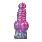 Big Knotted Penis Sleeve Purple Silicone Dog Cock Sheath