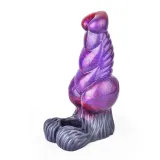 Big Knotted Penis Sleeve Purple Silicone Dog Cock Sheath
