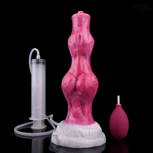 8 Inch Ejaculating Double Knot Dildos Squirting Sex Toy