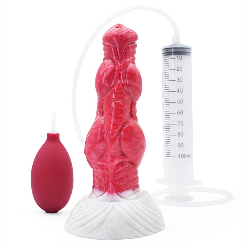 7.5 Inch Ejaculating Knot Dildo Squirting Animal Sex Toy