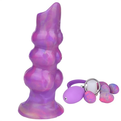 6.5 Inch Glow-In-The-Dark Knotted Egg Laying Dildo Ovipositor Sex Toy
