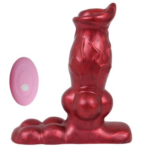 5.5 Inch Vibrating Knotted Dog & Werewolf Dildo with Remote