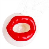 Soft Silicone Mouth Shaped Glans Trainer Men Stroking Toy