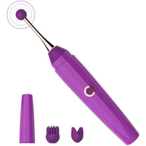 Rechargeable Clitoris C-spot Vibrator with 3 Attachments