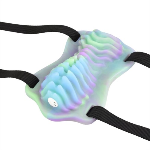 Glow-In-The-Dark Strap On Exotic Grinder Vibrator with Remote