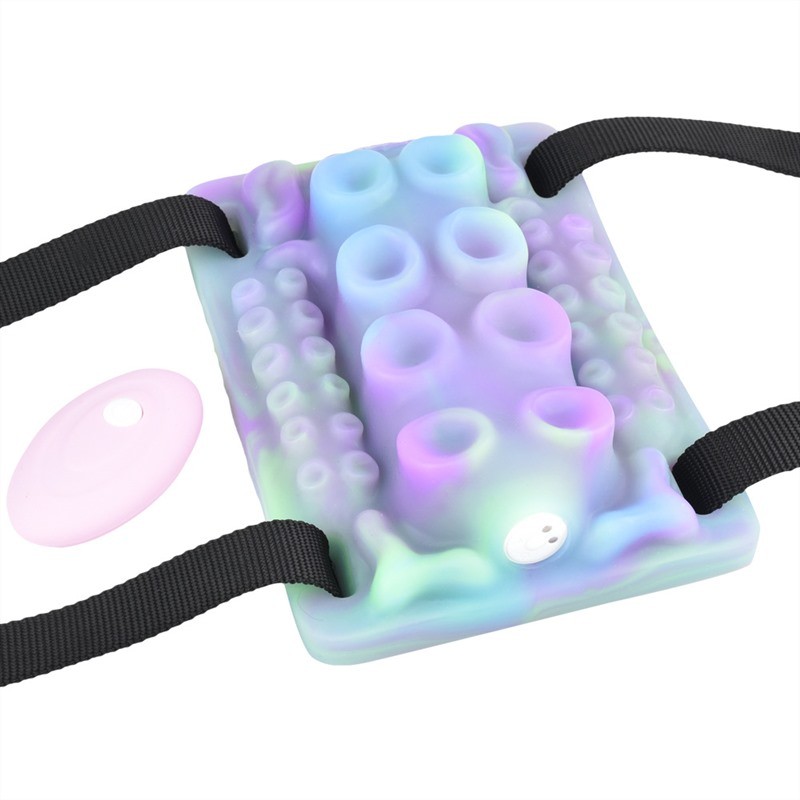 Fantasy Strap On Vibrating Tentacle Grinder Toy Luminous Clit Grinding
