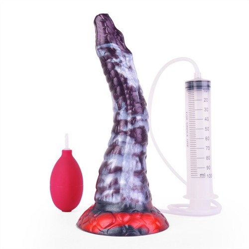 9.5 Inch Fantasy Silicone Snake Shaped Ejaculating Dildo