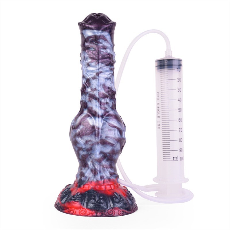 8.5 Inch Ejaculating Horse Knot Dildo Silicone Squirting sex Toys